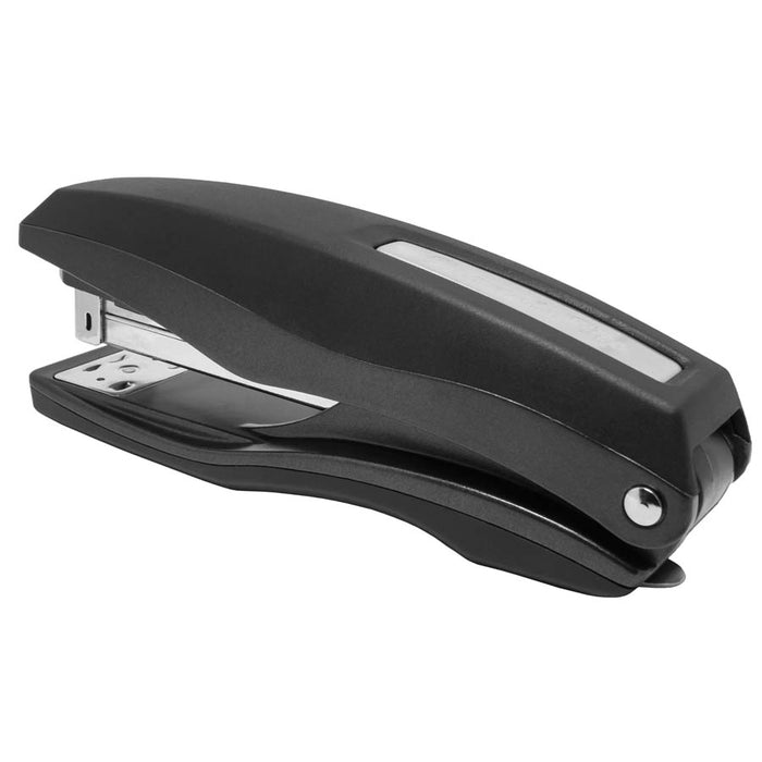 PraxxisPro Office Essentials - Basileus Full-Strip Ergonomic Grip Handheld Desktop Stapler - Black Nickel