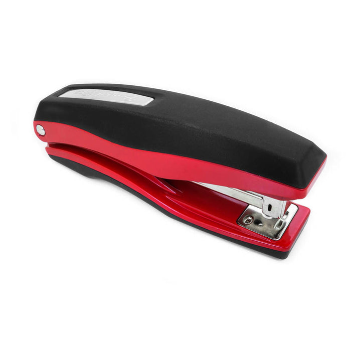 PraxxisPro Office Essentials - Basileus Full-Strip Ergonomic Grip Handheld Desktop Stapler - Fire Red