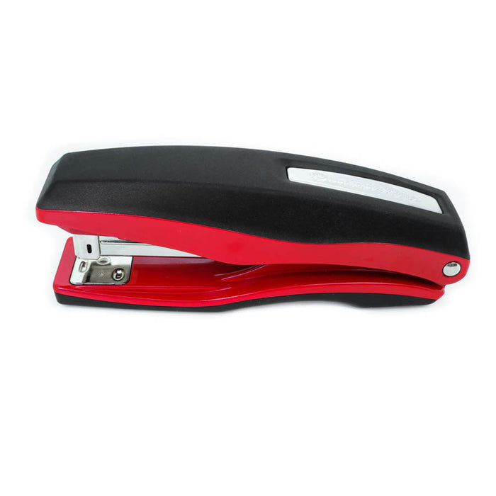 PraxxisPro Office Essentials - Basileus Full-Strip Ergonomic Grip Handheld Desktop Stapler - Fire Red