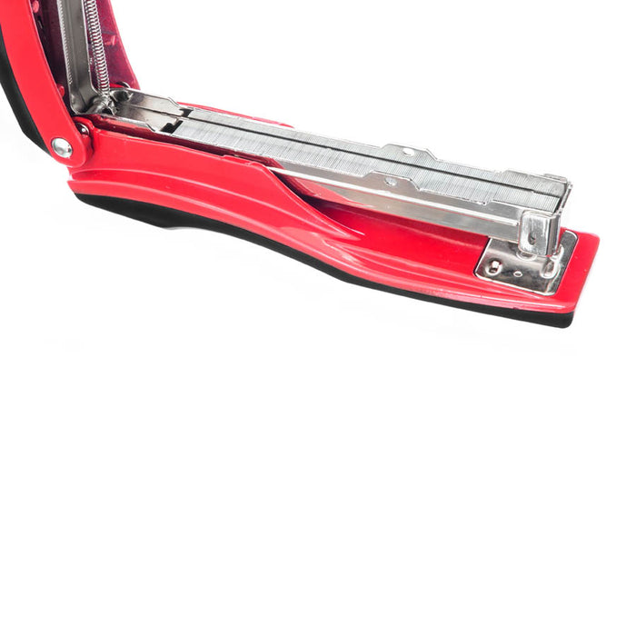 PraxxisPro Office Essentials - Basileus Full-Strip Ergonomic Grip Handheld Desktop Stapler - Fire Red