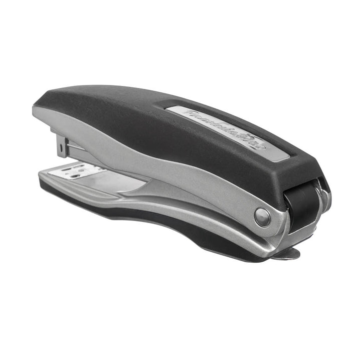 PraxxisPro Office Essentials - Basileus Full-Strip Ergonomic Grip Handheld Desktop Stapler - Glacier Grey