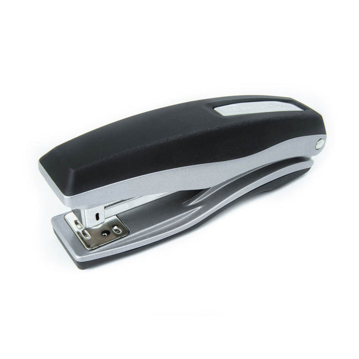 PraxxisPro Office Essentials - Basileus Full-Strip Ergonomic Grip Handheld Desktop Stapler - Glacier Grey