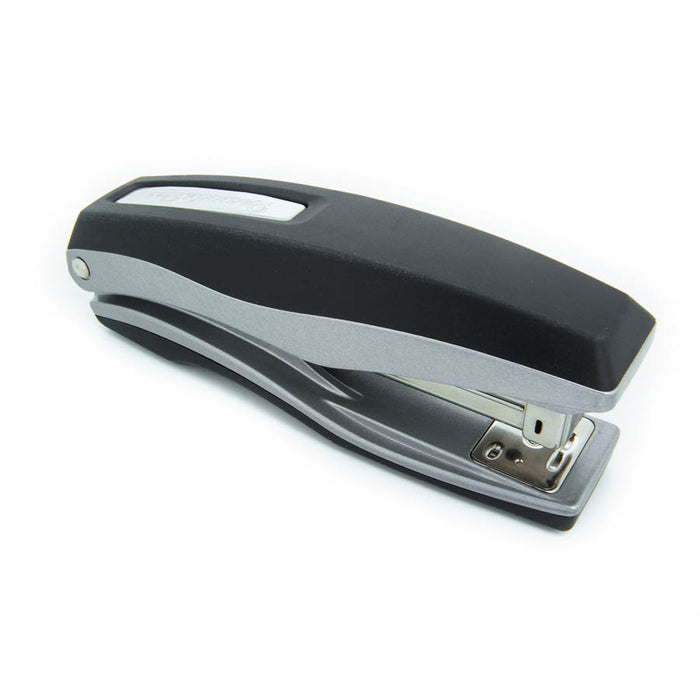 PraxxisPro Office Essentials - Basileus Full-Strip Ergonomic Grip Handheld Desktop Stapler - Glacier Grey