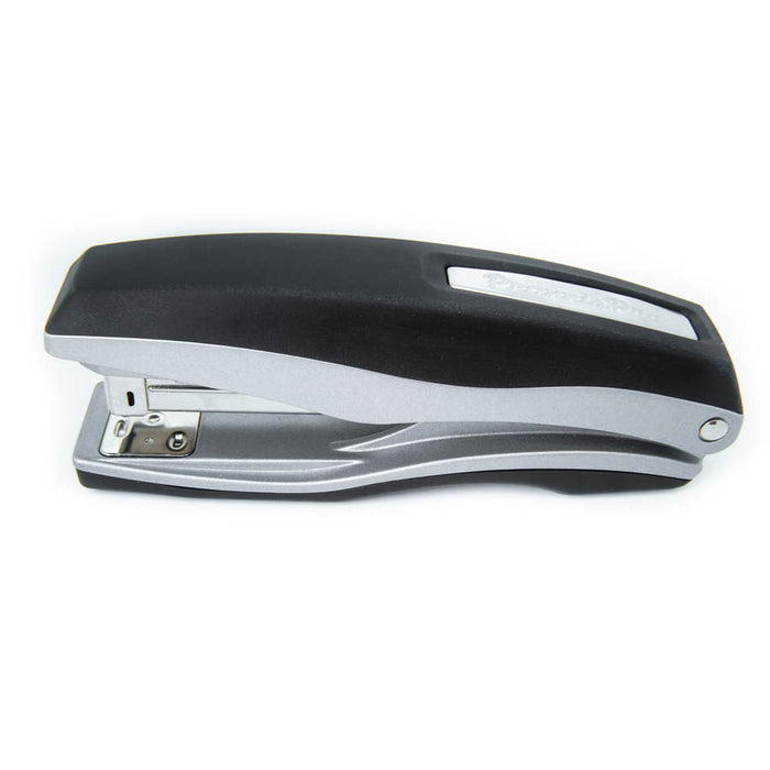 PraxxisPro Office Essentials - Basileus Full-Strip Ergonomic Grip Handheld Desktop Stapler - Glacier Grey