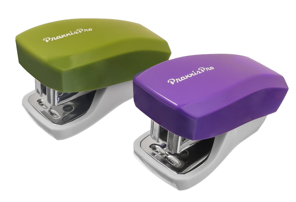 Aria Mini Stapler - 2 Pack Purple & Green — PraxxisPro Office Essentials
