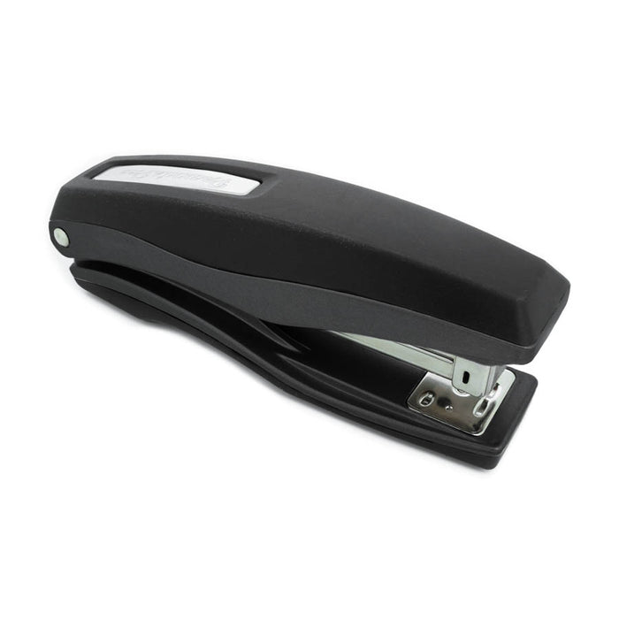 PraxxisPro Office Essentials - Basileus Full-Strip Ergonomic Grip Handheld Desktop Stapler - Black Nickel