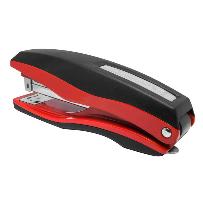 PraxxisPro Office Essentials - Basileus Full-Strip Ergonomic Grip Handheld Desktop Stapler - Fire Red