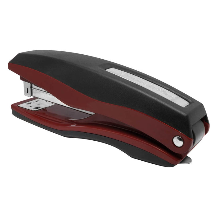 PraxxisPro Office Essentials - Basileus Full-Strip Ergonomic Grip Handheld Desktop Stapler - Merlot