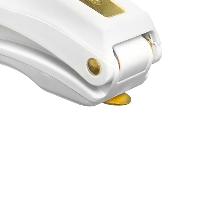 PraxxisPro Office Essentials - Basileus Full-Strip Ergonomic Grip Handheld Desktop Stapler - White Gold